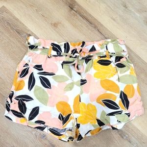 Rachel Zoe Printed Linen Shorts